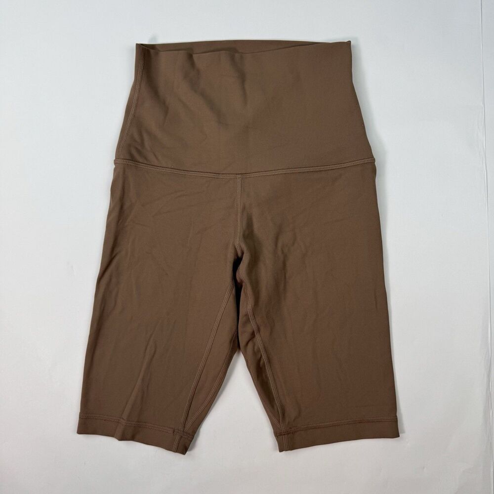 Lululemon Womens Brown Athletic Yoga Wunder Trainer 10" High Rise Shorts 4